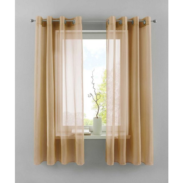 Gardinenbox Gardine (2 St), Ösen, transparent, Voile, 2er Set Transparent »Basel« Bleiband Store 20332TR2