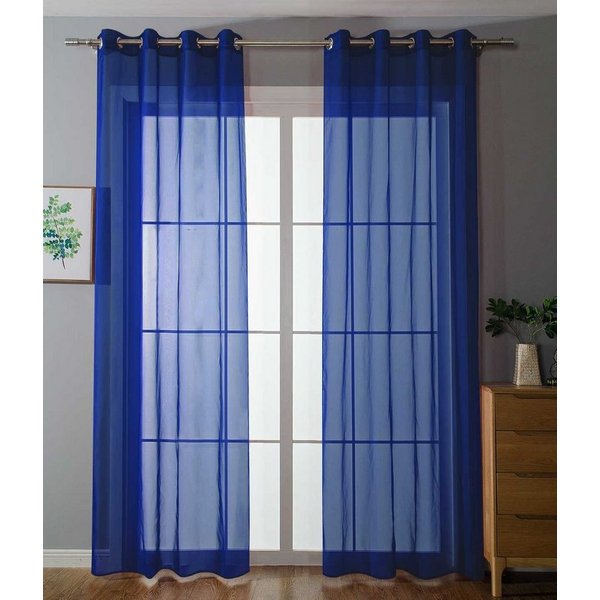 Gardinenbox Gardine (2 St), Ösen, transparent, Voile, Ösenvorhänge Voile »Uni« Bleibandabschluß 20332-cn2