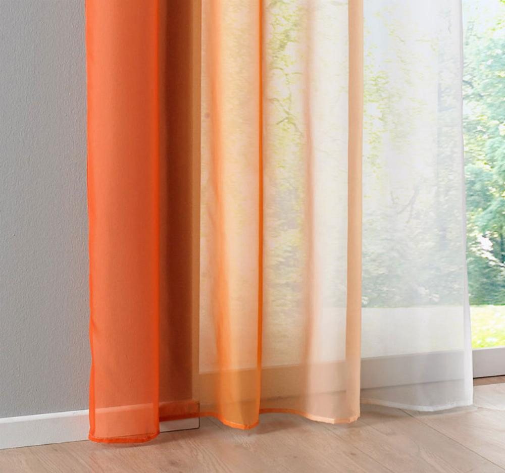 Gardinenbox Gardine (2 St), Ösen, transparent, Voile, Farbverlauf Vertikal »Modena« Voile Raffhalter 10000183 – Bild 4 von 5