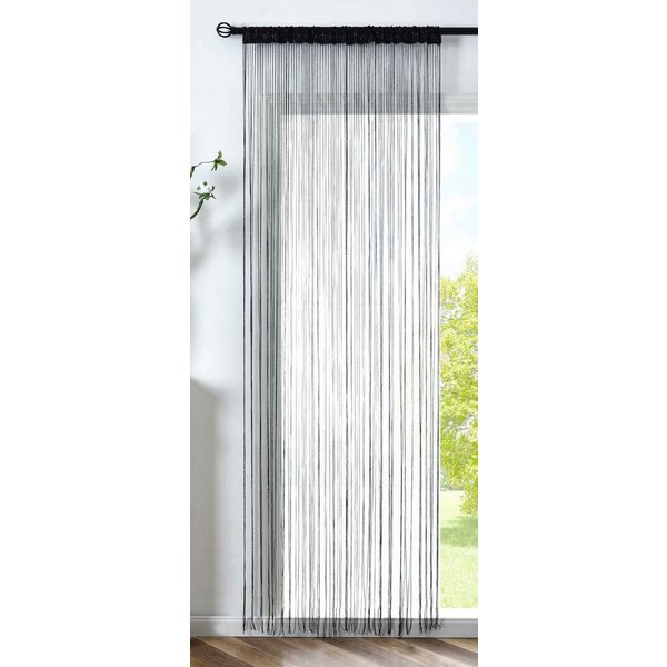 Gardinenbox Gardine, Stangendurchzug, Fadengardine Lurex Tunneldurchzug 20305N