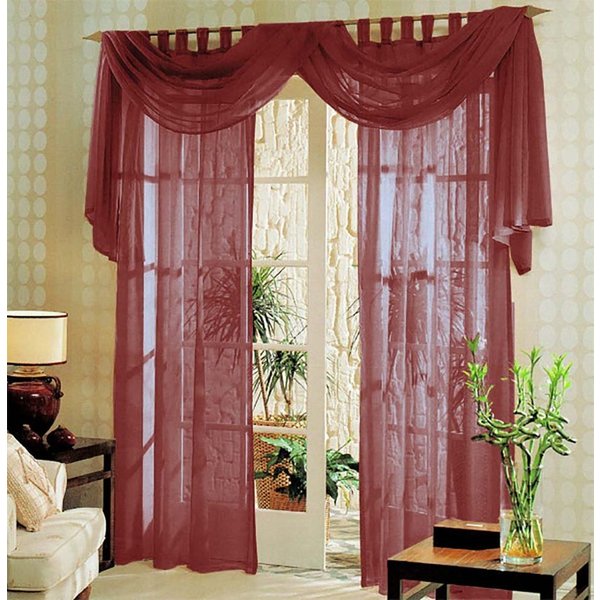 Gardinenbox Gardine (3 St), Schlaufen, transparent, Voile, Voile komplett Gardinen Set 3 teilig