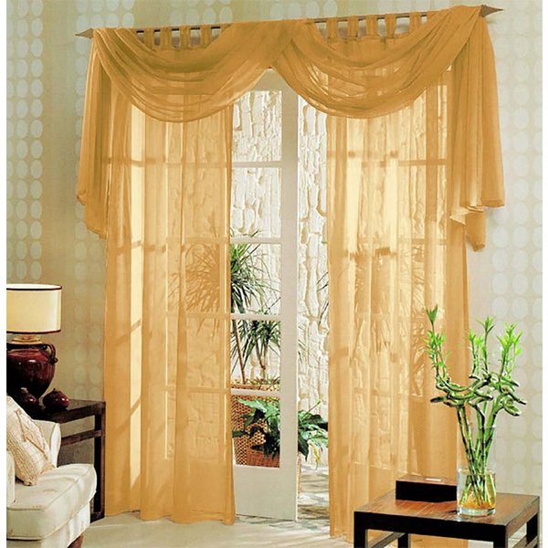 Gardinenbox Gardine (3 St), Schlaufen, transparent, Voile, Voile komplett Gardinen Set 3 teilig