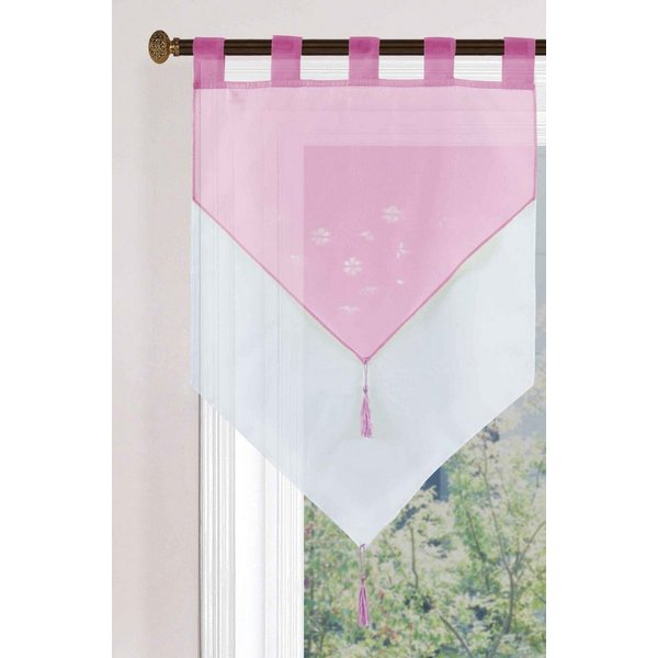 Gardinenbox Scheibengardine (1 St), Schlaufen, transparent, Voile, Zweilagig Scheibenhänger Panneaux Bistrogardine