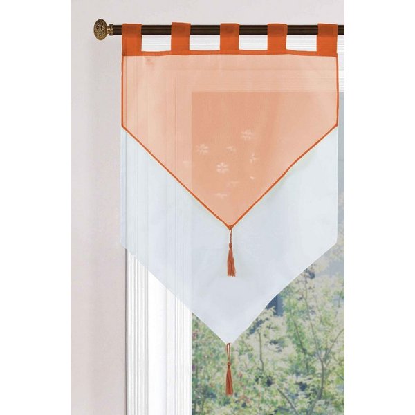 Gardinenbox Scheibengardine (1 St), Schlaufen, transparent, Voile, Zweilagig Scheibenhänger Panneaux Bistrogardine