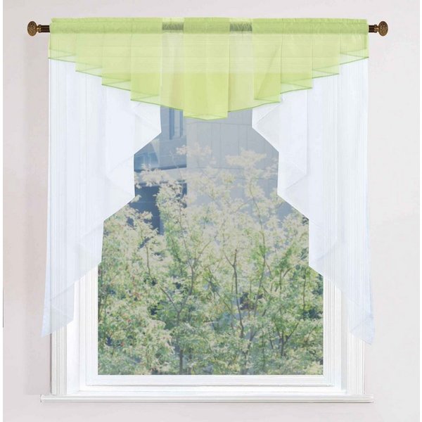 Gardinenbox Scheibengardine, Stangendurchzug, transparent, Voile, M-Bogen Universalband Kurzgardine