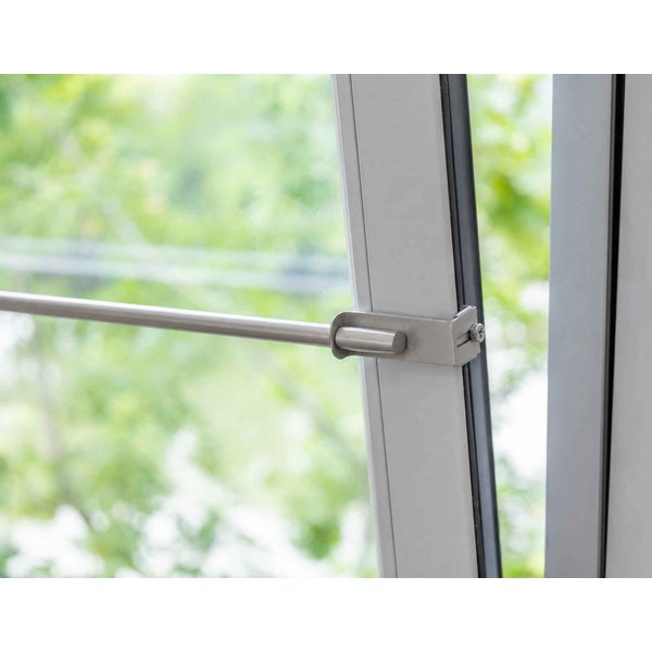 Gardinenbox Scheibenstange, 1-läufig, ohne Bohren, geklemmt, Metall, ausziehbar Ø 8/10 mm ohne Bohren 250931