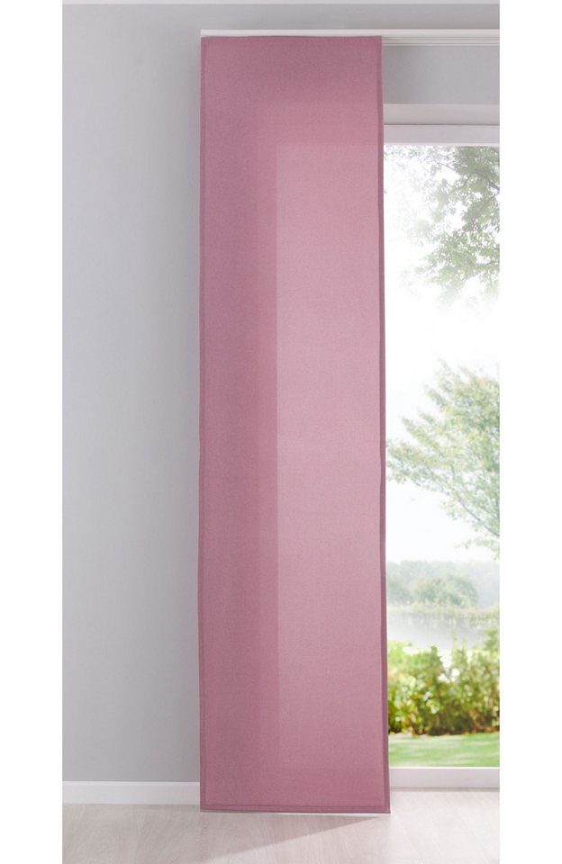 Gardinenbox Schiebegardine (1 St), Klettband, blickdicht, Polyester, Cationic blickdicht Leinen Optik »Palermo« 204411 – Bild 2 von 5