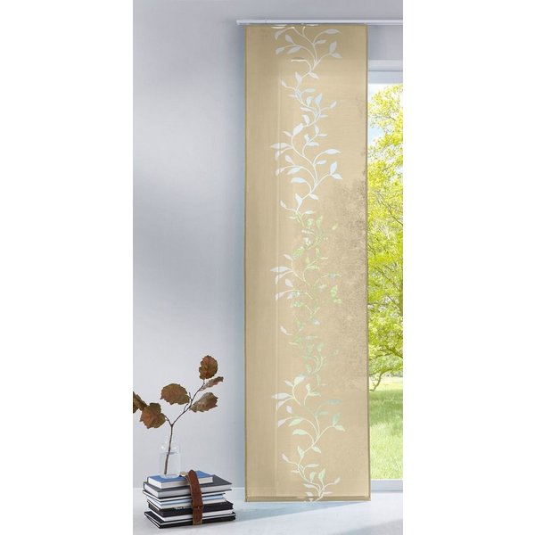 Gardinenbox Schiebegardine (1 St), Klettband, blickdicht, Raumtrenner Tendril Ausbrenner Stoff 85611