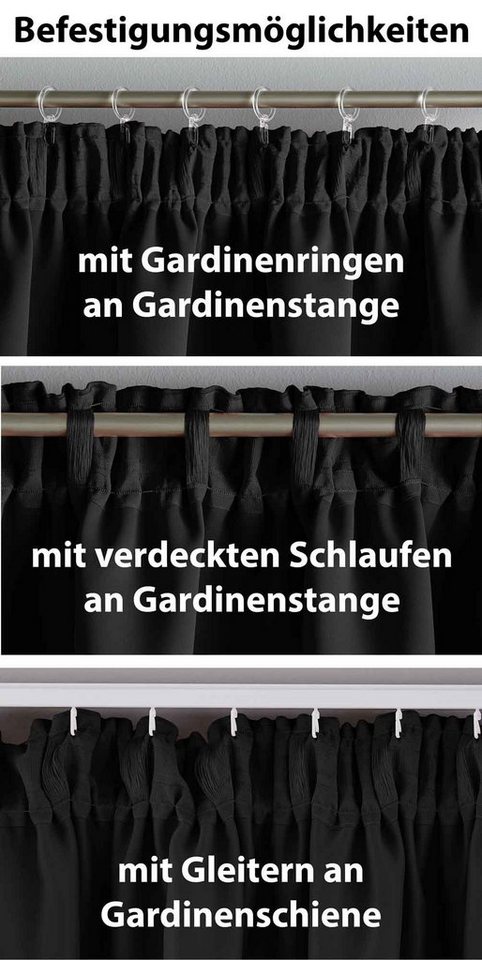 Gardinenbox Verdunkelungsvorhang (1 St), verdeckte Schlaufen, verdunkelnd, Vorhang Blickdicht »NewYork« Raffhalter 202020610 – Bild 5 von 5