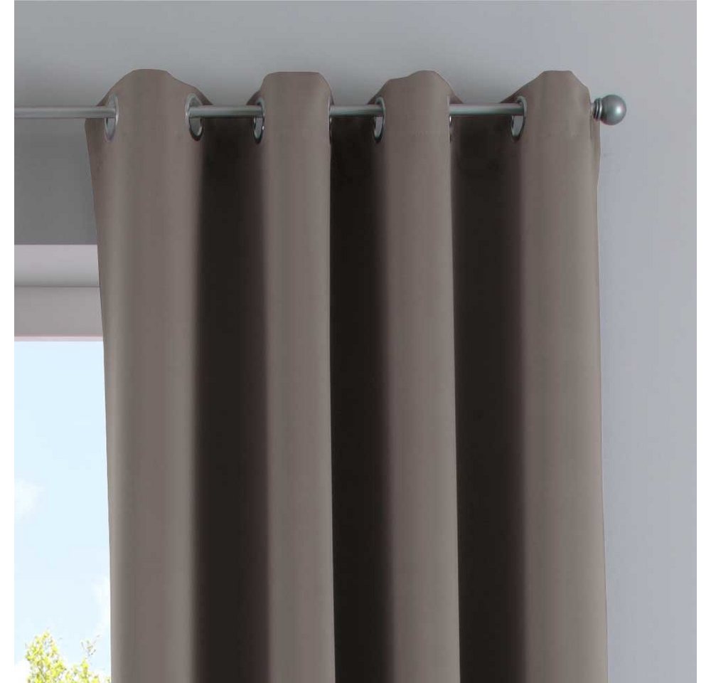 Gardinenbox Verdunkelungsvorhang (2 St), Ösen, verdunkelnd, Polyester, »NewYork« Thermo-Gardinen Blackout 201920600-2 – Bild 2 von 5
