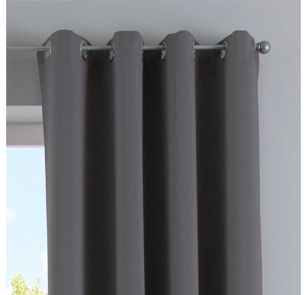 Gardinenbox Verdunkelungsvorhang (2 St), Ösen, verdunkelnd, Polyester, »NewYork« Thermo-Gardinen Blackout 201920600-2 – Bild 2 von 5
