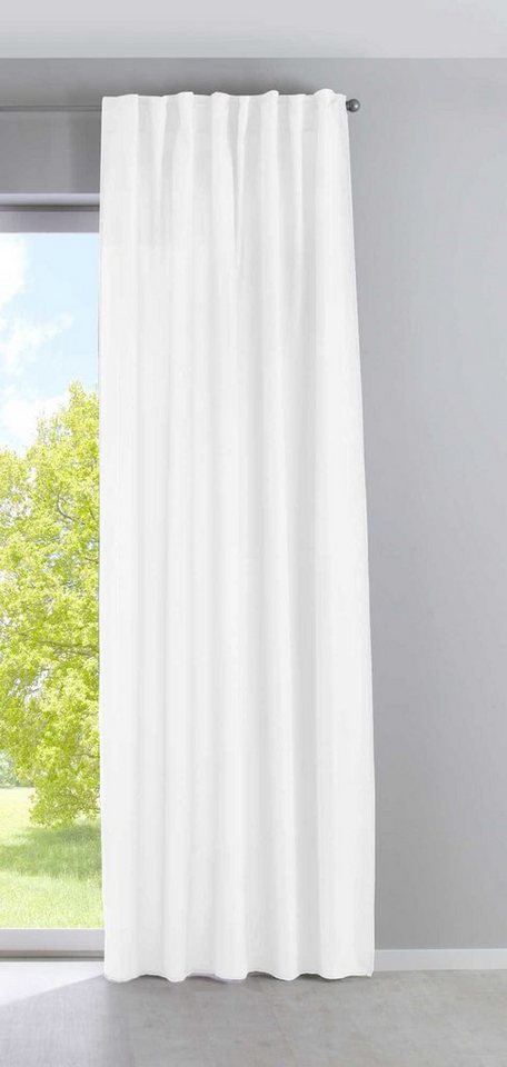 Gardinenbox Vorhang (1 St), verdecketeSchlaufen, transparent, Cationic »JENA« Blickdicht Leinen Optik Meliert extra Breit 2019037 – Bild 4 von 5