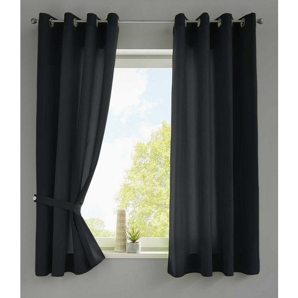 Gardinenbox Vorhang (2 St), Ösen, blickdicht, Microsatin, »Berlin« Blickdicht Microsatin Lichtdurchlässig 20405N2
