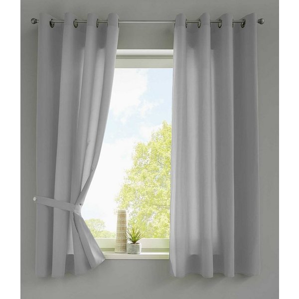 Gardinenbox Vorhang (2 St), Ösen, blickdicht, Microsatin, »Berlin« Blickdicht Microsatin Lichtdurchlässig 20405N2