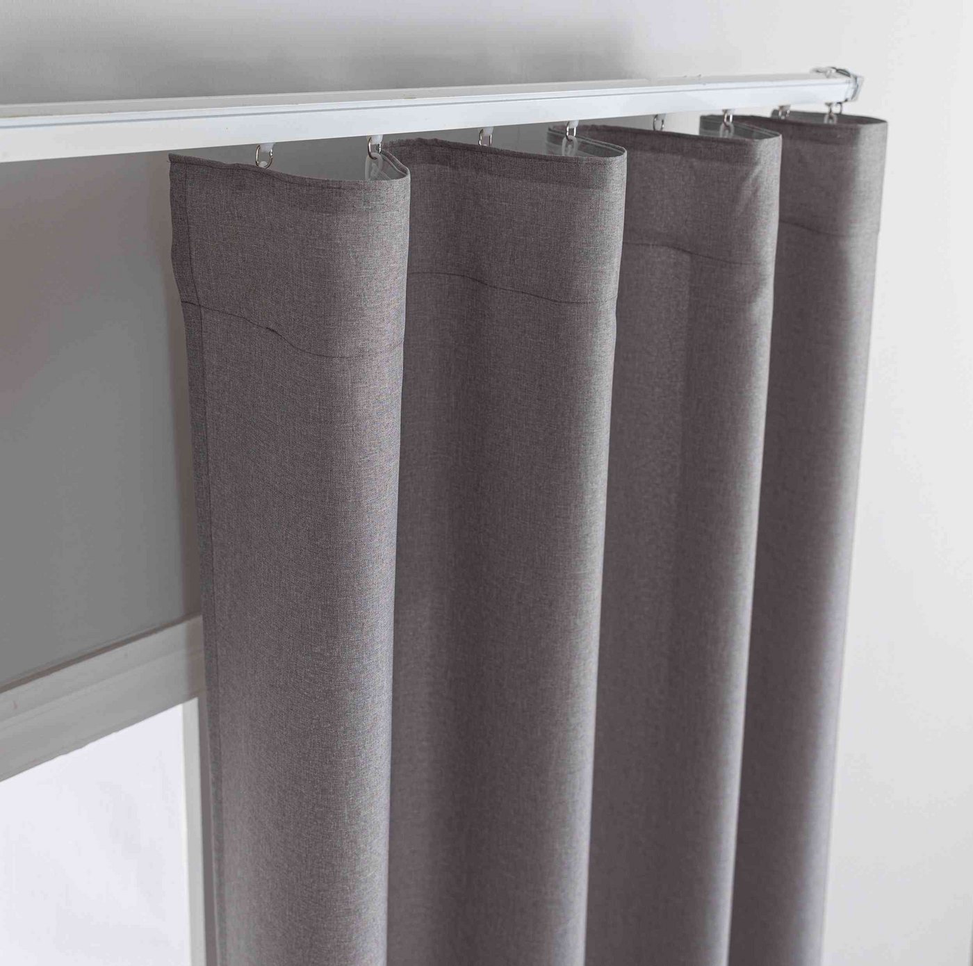Gardinenbox Vorhang (3 St), Multifunktionsband, blickdicht, Cationic, 2 Vorhänge Leinenoptik, 1 Gardine Voile Batist 2025100-110S1 – Bild 5 von 5