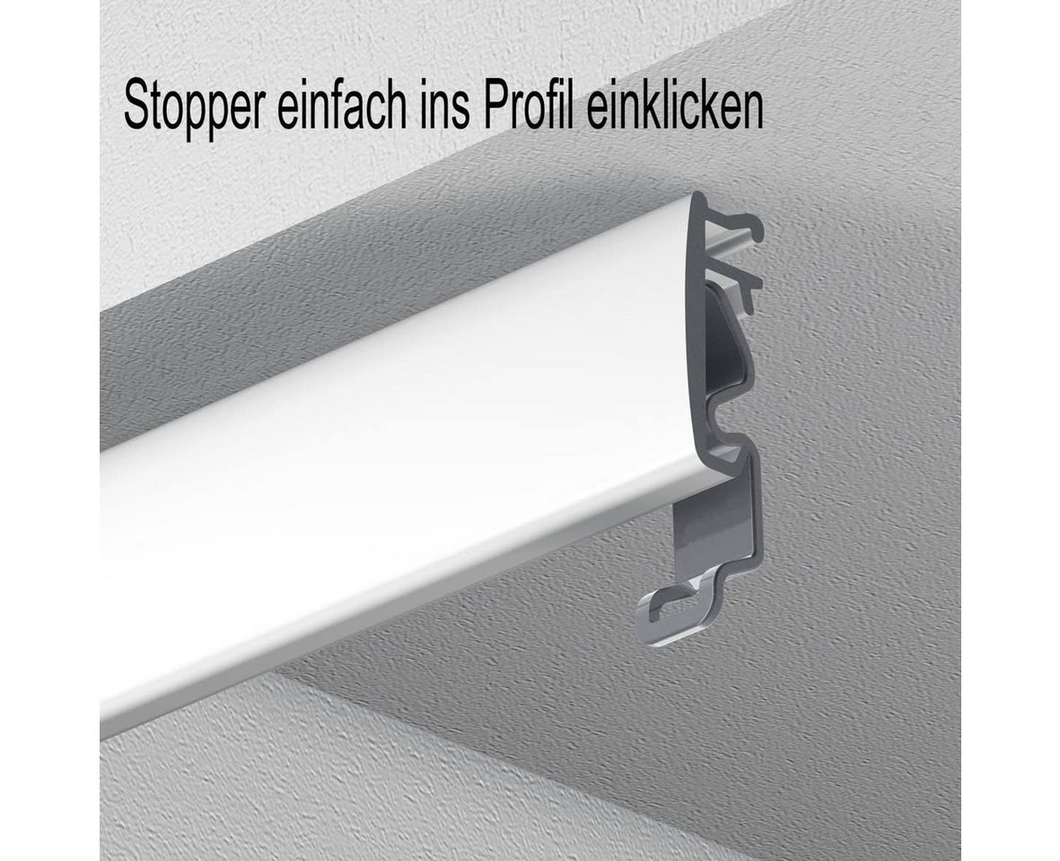 Garduna Gardinenschiene Garduna SmartGlide!, Gardinenschiene weiß, 1-läufig, Aluminium – Bild 4 von 5
