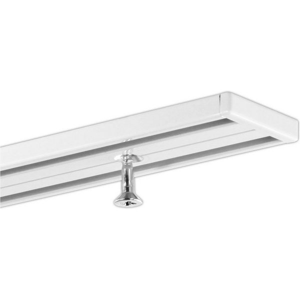 Gardineum Gardinenschiene Vorhangschiene, 2-läufig, vorgebohrt, Längen von 60 cm bis 400 cm mgl., 2-läufig