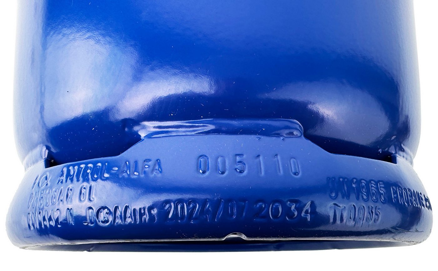 GARDINGER Gas Propangasflasche Profill 907 2,5 kg ungefüllt Sicherheitsventil, Sicherheitsventil, befüllbar, propantauglich – Bild 5 von 5