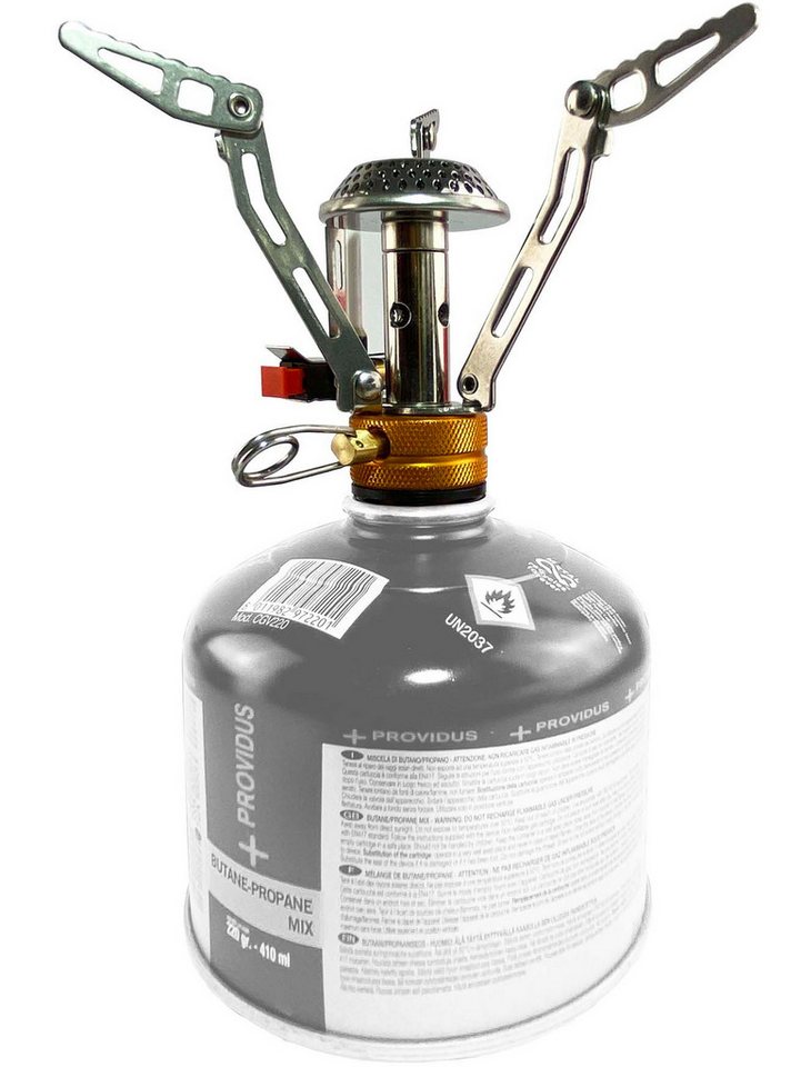 GARDINGER Taschenkocher Campingkocher einfammig Piezozündung klappbar für Gaskartusche EN417, (1-St), 3,5 kW – Bild 2 von 4