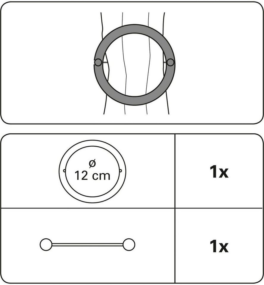 GARDINIA Dekoklammer Dekospange Ring, (1-St), zur einfachen Befestigung und Dekoration – Bild 3 von 4