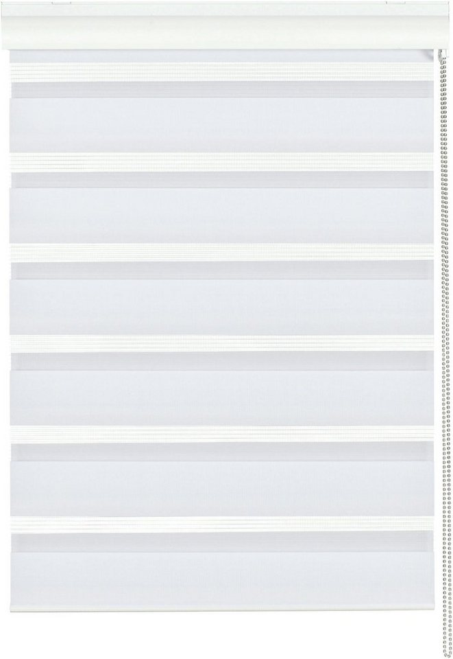 Doppelrollo mit Aluminiumkassette, GARDINIA, Lichtschutz, mit Bohren, freihängend, verschraubt, Hochwertige Optik und Staubschutz – Bild 2 von 5
