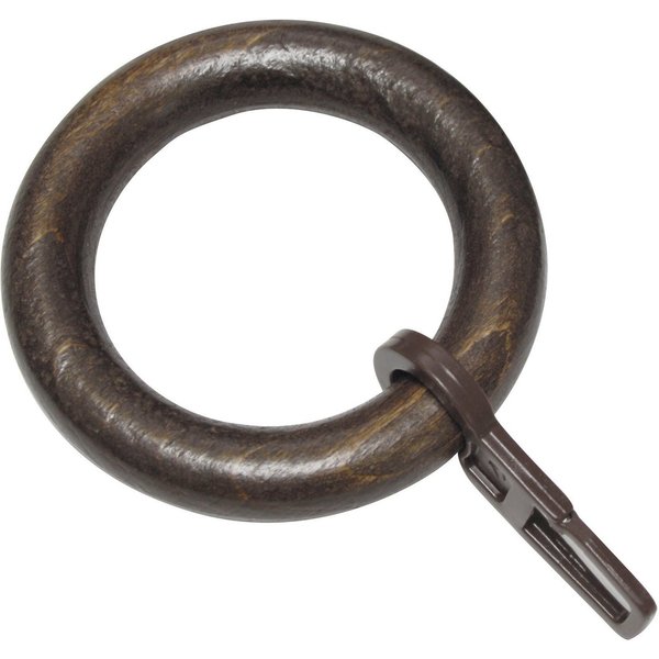GARDINIA Gardinenring Lugano Holz, (10-St), Serie Gardinenstangen-Set Lugano Classic Ø 28 mm