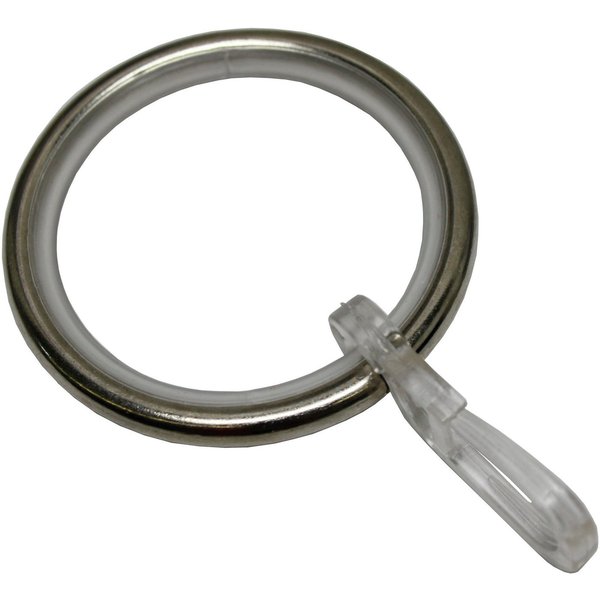 GARDINIA Gardinenring mit Gleiteinlage, (10-St), Serie Gardinenstangen Set 1-Lauf Zylinder Ø 22/25 mm