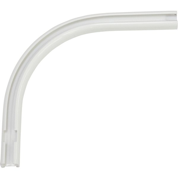 GARDINIA Gardinenschiene Rundbogen, 1-läufig, Fixmaß, mit Bohren, verschraubt, für Aluminiumschiene 13 mm