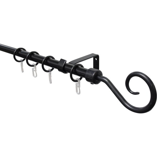 GARDINIA Gardinenstange Set Metall, 1-läufig, ausziehbar, mit Bohren, verschraubt, Aluminium, 1-Lauf