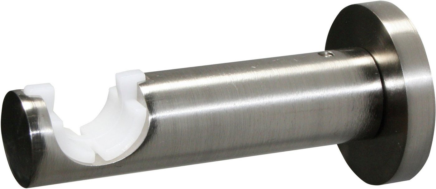 GARDINIA Gardinenstange Set Metall, Ø 19 mm, 1-läufig, ausziehbar, mit Bohren, verschraubt, Aluminium, 1-Lauf – Bild 2 von 5