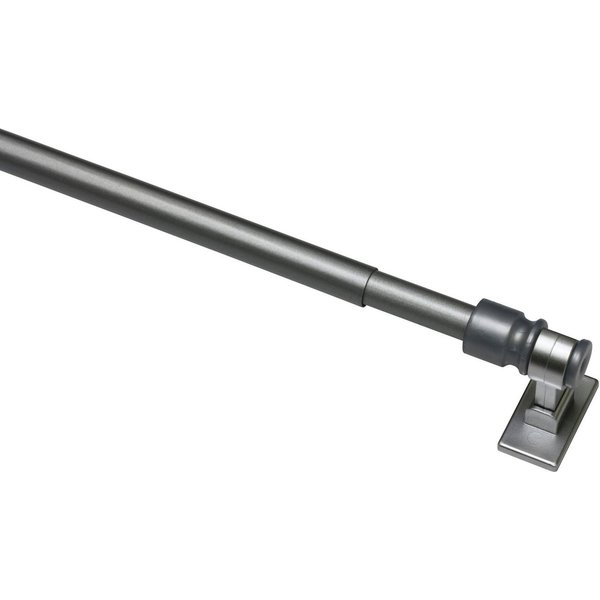 GARDINIA Scheibenstange Cafehausstange Metall, Ø 12 mm, 1-läufig, ausziehbar, mit Bohren, verschraubt, Serie Caféhausstange California Ø 12 mm