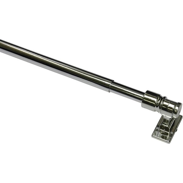 GARDINIA Scheibenstange Cafehausstange Metall, Ø 12 mm, 1-läufig, ausziehbar, mit Bohren, verschraubt, Serie Caféhausstange California Ø 12 mm