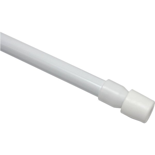 GARDINIA Scheibenstange Klemmstange mit Ausgleichskeil, Ø 8 mm, 1-läufig, ausdrehbar, ohne Bohren, geklemmt, Metall, mit selbstklebendem Ausgleichskeil