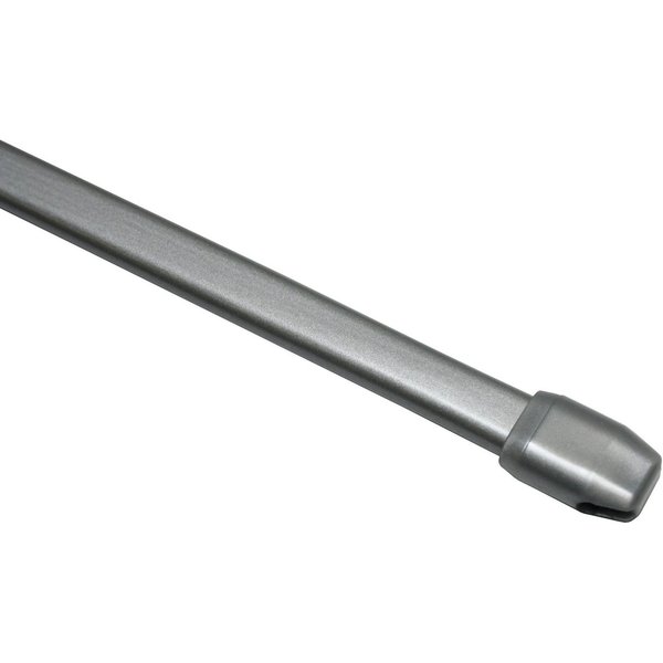 GARDINIA Scheibenstange Vitragestange, Ø 11 mm, 1-läufig, ausziehbar, ohne Bohren, verschraubt, Metall, Serie Vitragestange flachoval Ø 11 mm, 2er-Set