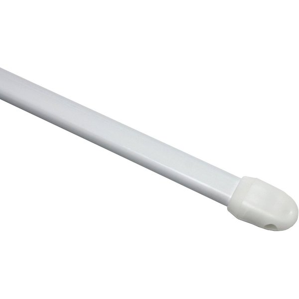 GARDINIA Scheibenstange Vitragestange, Ø 11 mm, 1-läufig, ausziehbar, ohne Bohren, verschraubt, Metall, Serie Vitragestange flachoval Ø 11 mm, 2er-Set