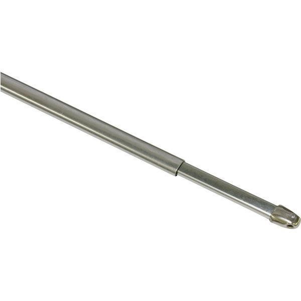 GARDINIA Scheibenstange Vitragestange, Ø 11 mm, 1-läufig, ausziehbar, ohne Bohren, verschraubt, Metall, Serie Vitragestange flachoval Ø 11 mm, 2er-Set