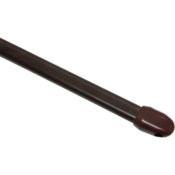 GARDINIA Scheibenstange Vitragestange, Ø 11 mm, 1-läufig, ausziehbar, ohne Bohren, verschraubt, Metall, Serie Vitragestange flachoval Ø 11 mm, 2er-Set