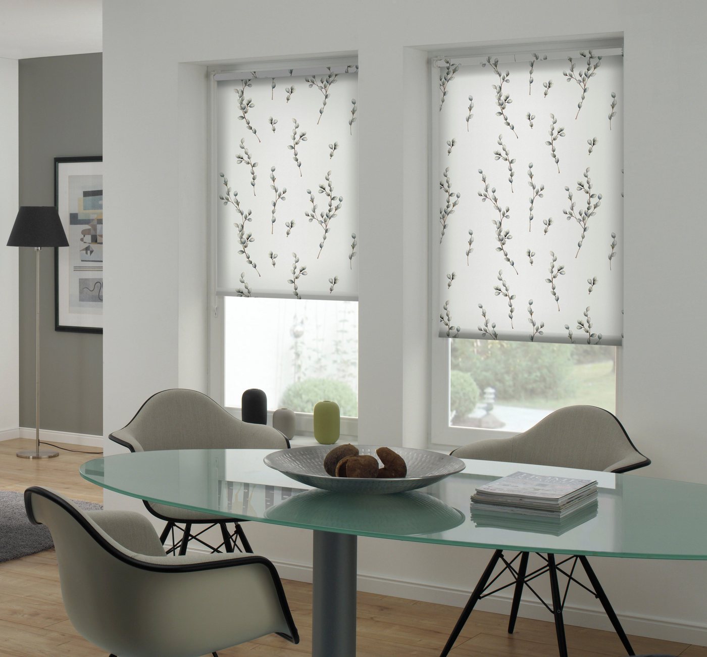 Seitenzugrollo Easyfix Rollo Digiprint, GARDINIA, blickdicht, ohne Bohren, freihängend, Klemmfix, mit Weidenkätzchen Motiv – Bild 2 von 5