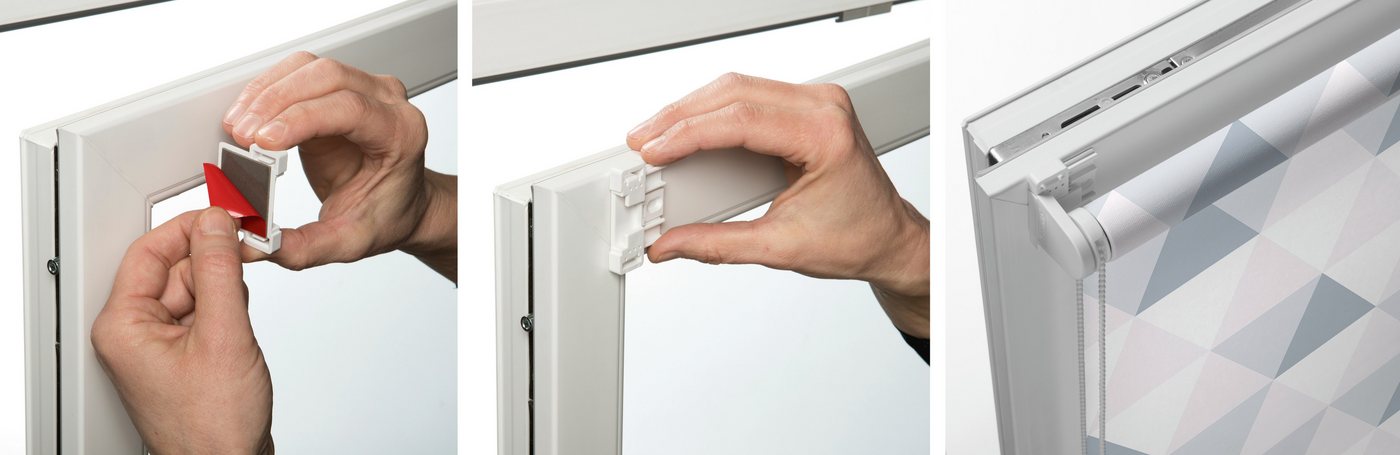 Seitenzugrollo Easyfix Rollo Triangle, GARDINIA, Lichtschutz, mit Bohren/ohne Bohren, freihängend, Klemm- oder Schraubmontage, mit Triangle Motiv – Bild 3 von 5