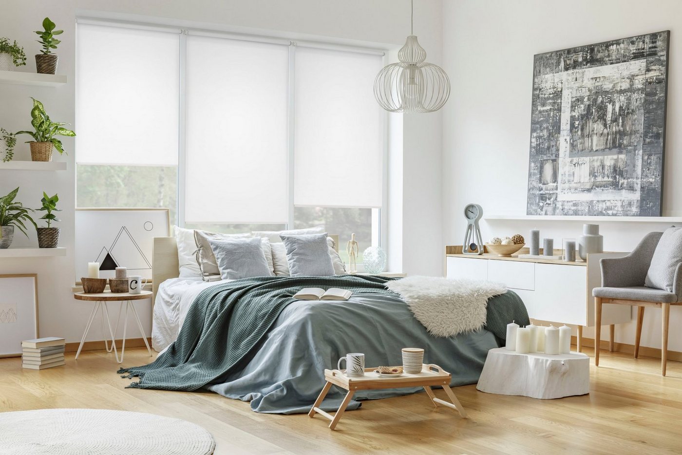 Seitenzugrollo EASYFIX Rollo Uni, GARDINIA, Lichtschutz, ohne Bohren, freihängend, Klemmfix, Schraubmontage möglich – Bild 2 von 5