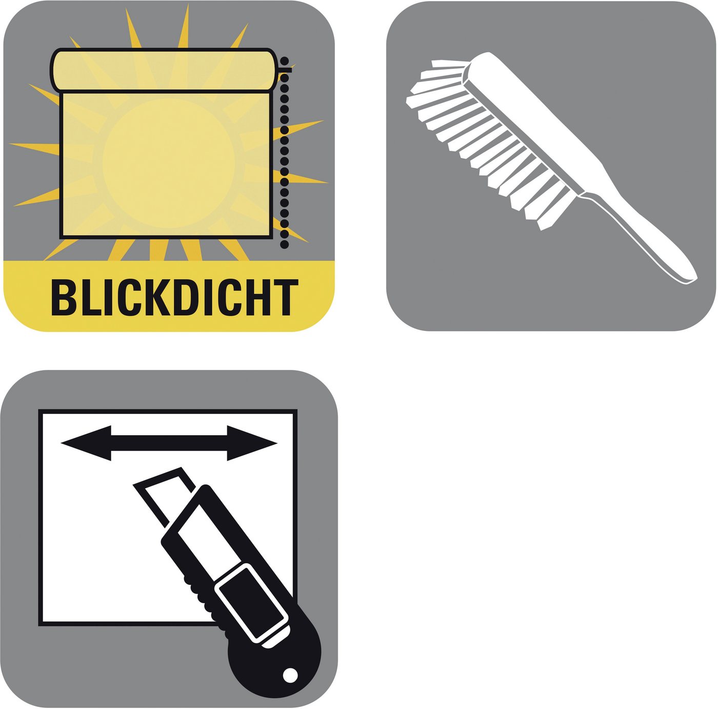 Seitenzugrollo Uni Klemmrollo, GARDINIA, Lichtschutz, mit Bohren/ohne Bohren, freihängend, Klemm- oder Schraubmontage, Schraubmontage möglich – Bild 5 von 5
