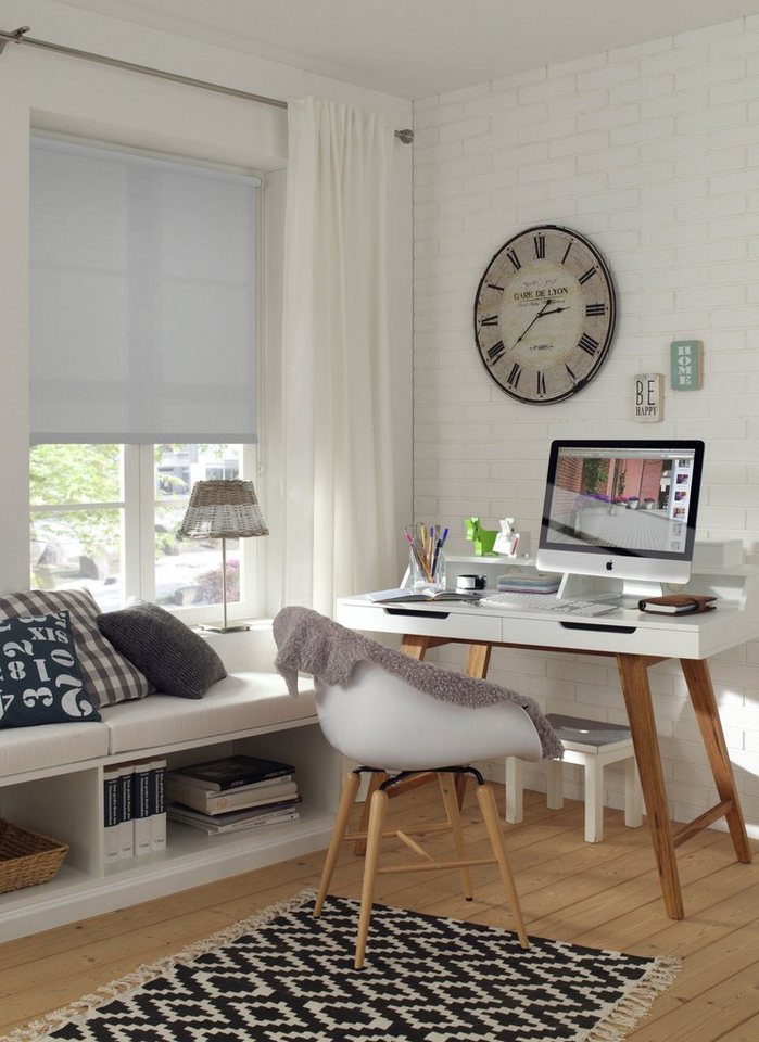 Seitenzugrollo Uni Klemmrollo, GARDINIA, Lichtschutz, mit Bohren/ohne Bohren, freihängend, Klemm- oder Schraubmontage, Schraubmontage möglich – Bild 3 von 5