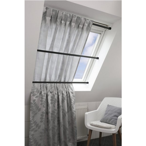 GARDINIA Spannstange, Ø 2,6 mm, ohne Bohren, geklemmt, Metall, ohne Bohren und Schrauben, in der Fensternische, Metall