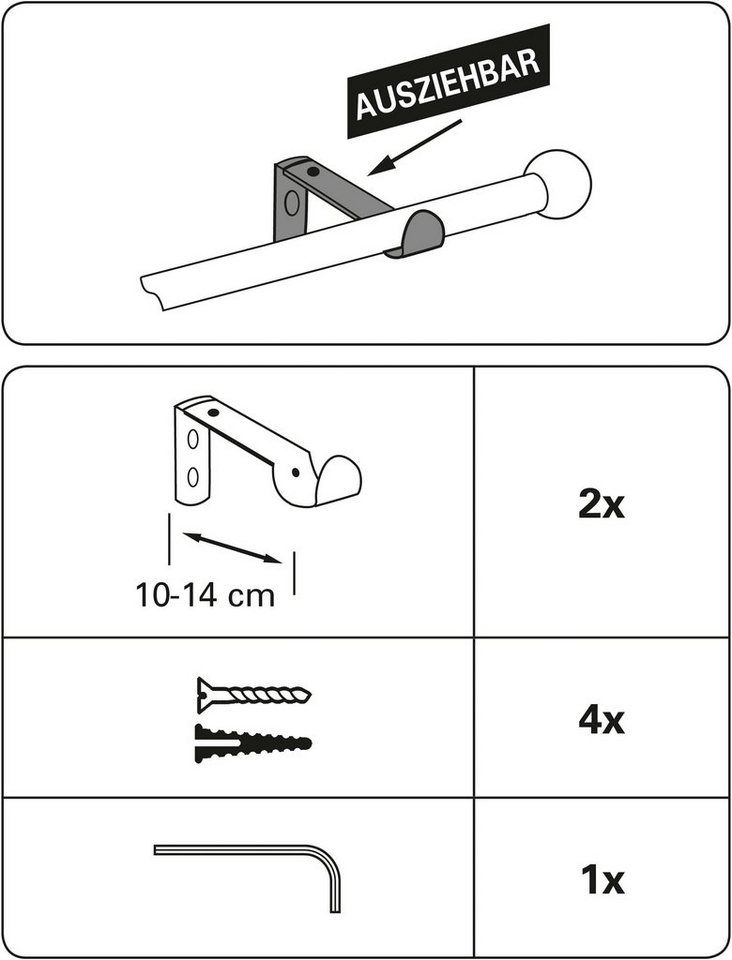 GARDINIA Träger Memphis, (1-St), Serie Einzelprogramm Memphis Ø 16 mm – Bild 3 von 5