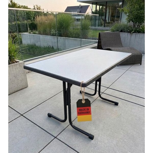 Gardissimo Gartentisch 115x70 cm Balkontisch Klapptisch zusammenklappbar (Spar-Set, 1-St., 1 Tisch), Made in Germany wetterfest klappbar kratzfest pflegeleicht
