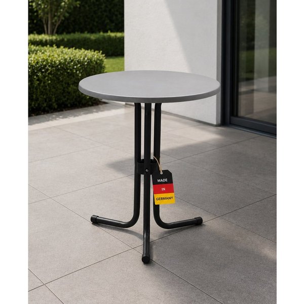 Gardissimo Gartentisch 60 cm rund Bistrotisch breit Made in Germany (Spar-Set, 1-St., 1 Tisch), kratzfest / wetterfest / pflegeleicht
