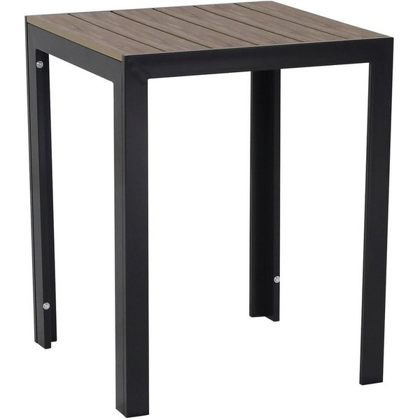 Gardissimo Gartentisch Alma quadratisch anthrazit, 60 x 60 cm Balkontisch (Spar-Set, 1-St., 1 Esstisch), Holz-Look / Aluminium / wetterfest / pflegeleicht