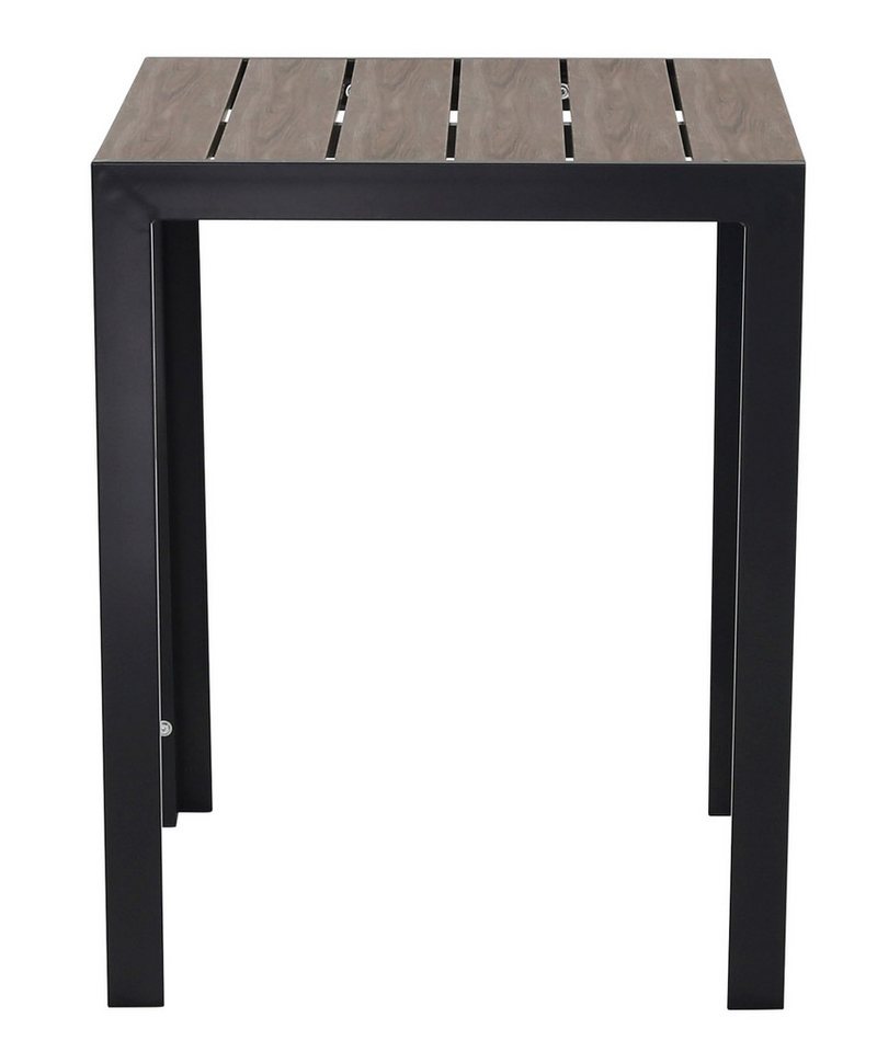 Gardissimo Gartentisch Alma quadratisch anthrazit, 60 x 60 cm Balkontisch (Spar-Set, 1-St., 1 Esstisch), Holz-Look / Aluminium / wetterfest / pflegeleicht – Bild 4 von 5