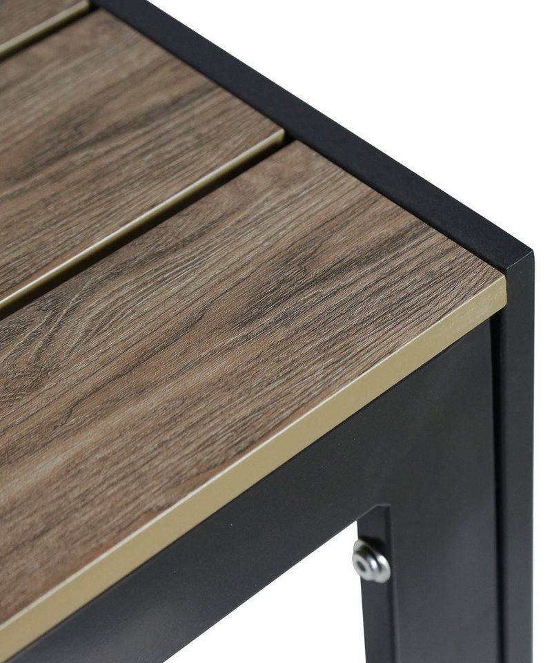 Gardissimo Gartentisch Alma rechteckig anthrazit, 120 x 70 cm Balkontisch (Spar-Set, 1-St., 1 Esstisch), Holz-Look / Aluminium / wetterfest / pflegeleicht – Bild 2 von 5
