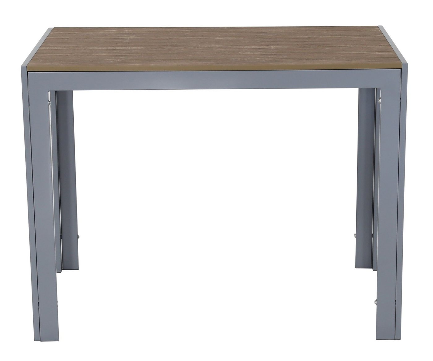 Gardissimo Gartentisch Alma rechteckig silber, 100 x 70 cm Balkontisch (Spar-Set, 1-St., 1 Esstisch), Holz-Look / Aluminium / wetterfest / pflegeleicht – Bild 4 von 5